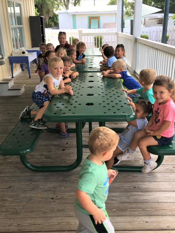 Grace Jones Community Center children enjoy the newly repaired outdoor space after Irma damaged their facility.